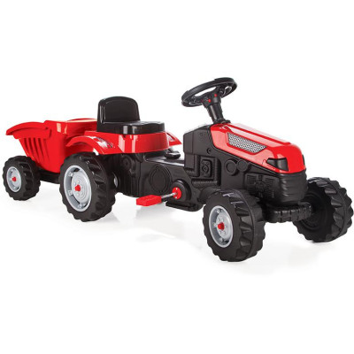 ARTYK 073168 Traktor na pedały z przyczepą czerwony