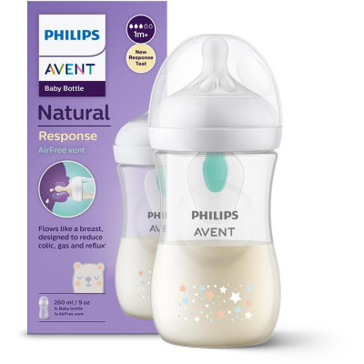 AVENT SCY673/82 Fľaša Natural Responsive dekor 260 ml