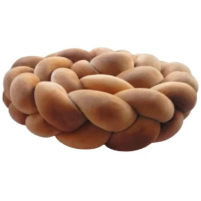 BABY 002355 Warkocz do łóżeczka welur karmel 210 cm