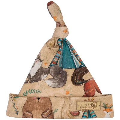 BABY 01265 Czapka niemowlęca Smerfetka Boho Boy 7-12m