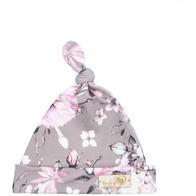 BABY 01312 Czapka niemowlęca Smerfetka Grey Rose 3-6 m