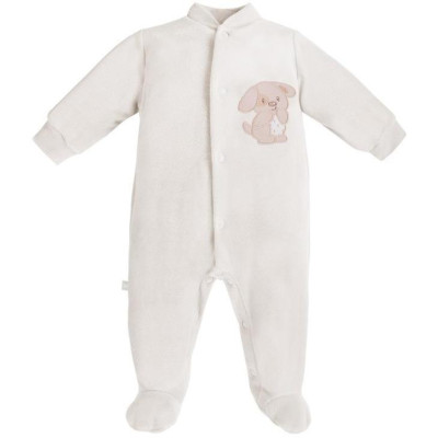 EWA 930064 NEWBORN Zamatový overal ecru 62