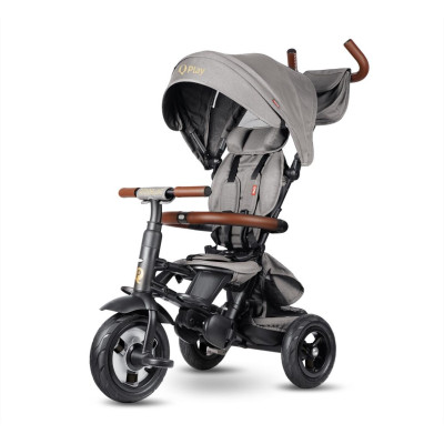 MILLY MALLY 5901 Qplay Rowerek trójkołowy Rito Deluxe Rubber grey