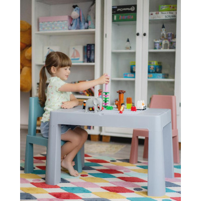 TEGGI TI-011-174 Komplet MULTIFUN 1+2 szary/różowy/turkusowy