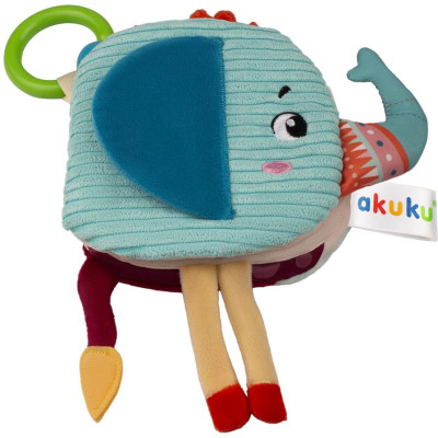 AKUKU A0672 Książeczka sensoryczna słonik