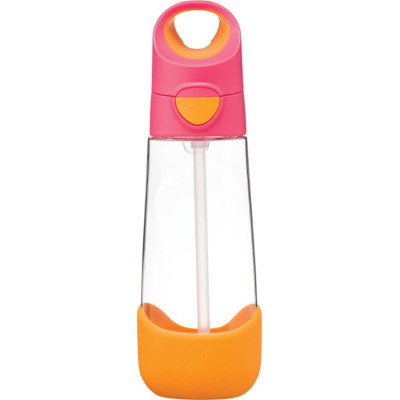 B.BOX BB00221 Butelka na wodę tritanowa ze słomką 600 ml Strawberry Shake