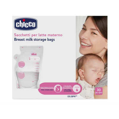 CHICCO 00002257300000 Torebki do przechowywania mleka 30 szt