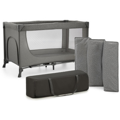 KINDERKRAFT Łóżeczko turystyczne JOY 2 DARK GREY