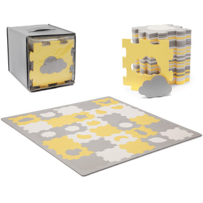 KINDERKRAFT Mata piankowa puzzle LUNO yellow