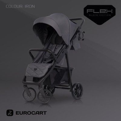 Wózek dziecięcy Euro-Cart Flex Black Edition Iron