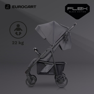 Wózek dziecięcy Euro-Cart Flex Black Edition Iron