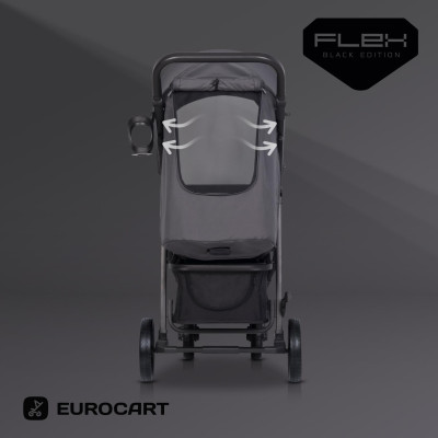 Wózek dziecięcy Euro-Cart Flex Black Edition Iron