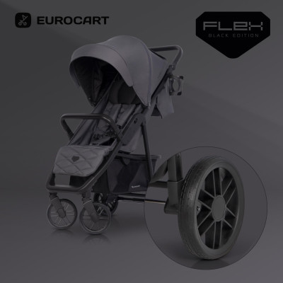 Wózek dziecięcy Euro-Cart Flex Black Edition Iron