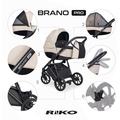 Wózek dziecięcy Riko Brano Pro Sand