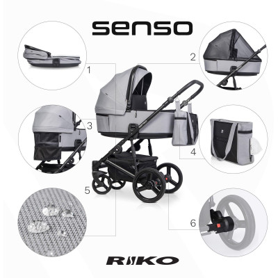 Wózek dziecięcy Riko Senso GreyFox