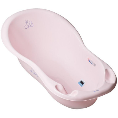 TEGA KR-005-104 Wanna dziecięca 102 cm LUX KRÓLICZKI z odpływem j.różowy
