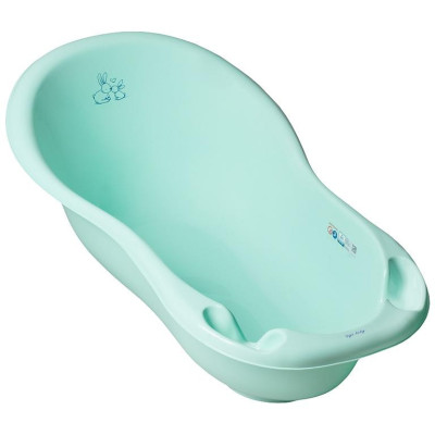 TEGA KR-005-105 Wanna dziecięca 102 cm LUX KRÓLICZKI z odpływem j.zielony
