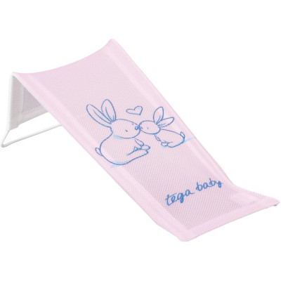 TEGA KR-026-104 Leżaczek kąpielowy z wizerunkiem Króliczki j.róż