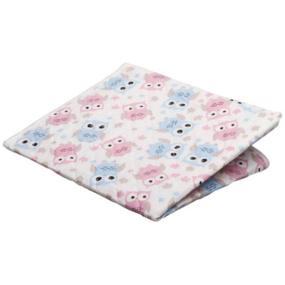 AKUKU A0254 Podkład Peva 55x70 sowy różowo-niebieskie