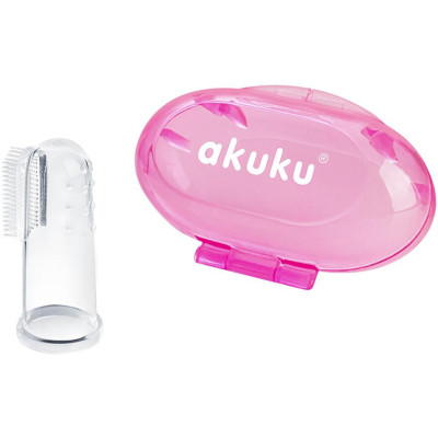 AKUKU A0265 Szczoteczka silikonowa w etui pink