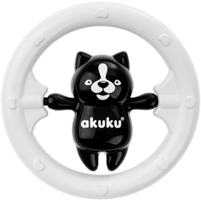 AKUKU A0467 Grzechotka czarno-biały Miś