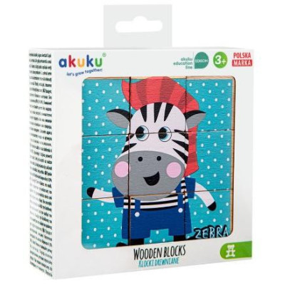 AKUKU A0612 Klocki drewniane 9 elementów