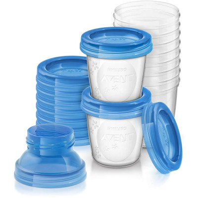 AVENT SCF618/10 Pojemniki Via 180 ml + pokrywki