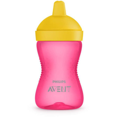 AVENT SCF804/04 Kubek twardy z odpornym na gryzienie ustnikiem 300ml 18+ różowy