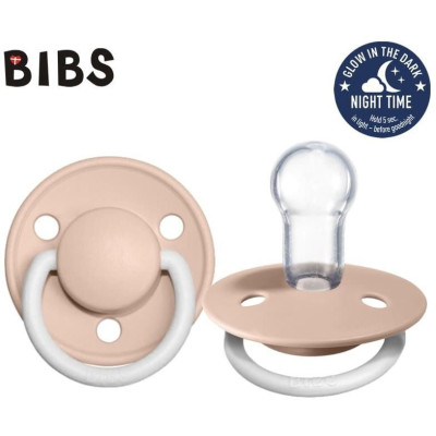 BIBS 1010256 Smoczek uspokajający DE LUX ONE SIZE BLUSH NIGHT