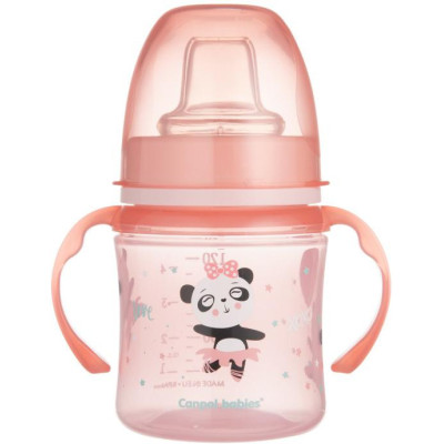 CANPOL 35/207 Kubek treningowy EasyStart 120ml - Sweet fun różowy