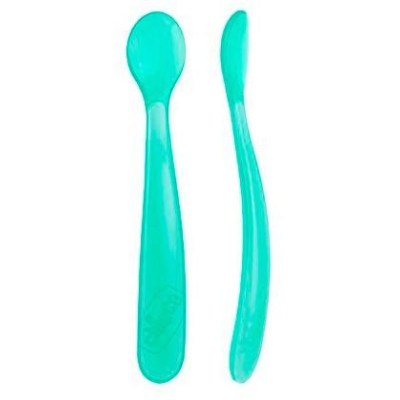 CHICCO 00006828210000 Miękkie łyżeczki silikonowe 6m+2 szt blue