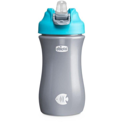 CHICCO 00006920200000 Bidon z miękkim ustnikiem 350 ml 2Y+ BOY