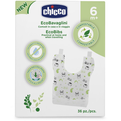 CHICCO 00010399000000 Śliniaczki jednorazowe kompostowalne 36szt.