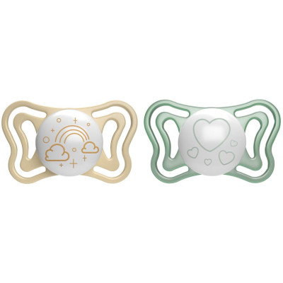 CHICCO 00071037410000 Smoczek PHYSIO LIGHT 2-6M sil 2 szt LUMI