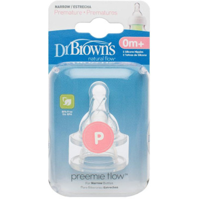 Dr.Browns 292 Smoczek silikonowy do butelki Standard dla wcześniaków 2-pak