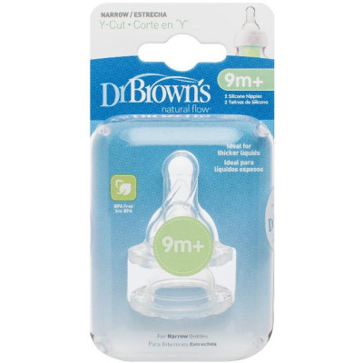 Dr.Browns 312 Smoczek silikonowy do butelki Standard poziom Y 2-pak
