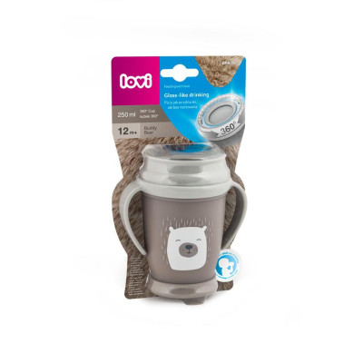 LOVI 1/599 Kubek z uchwytami 250ml JUNIOR BUDDY BEAR kolor neutralny