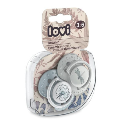 LOVI 22/870 Smoczek silikonowy dynamiczny 3-6 m 2szt Botanic Boy