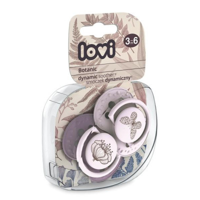 LOVI 22/870 Smoczek silikonowy dynamiczny 3-6 m 2szt Botanic Girl