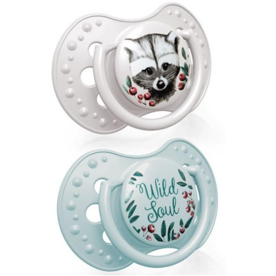LOVI 22/883 Smoczek silikonowy dynamiczny 3-6m 2 szt Wild Soul Boy