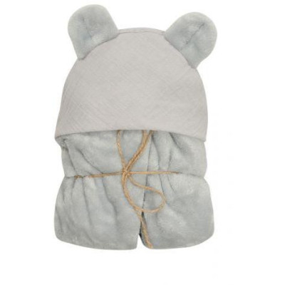 MATEX Kocyk KOALA MUSLIN z kapturkiem 95x95 cm [TB0444_04]