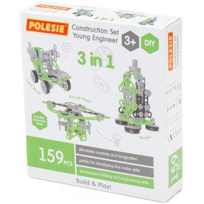 POLESIE 86662 Zestaw Wynalazca 159 elem. w pudełku
