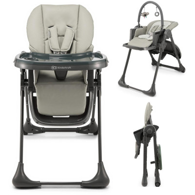 KINDERKRAFT Krzesełko do karmienia TUMMIE grey