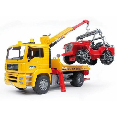 Bruder - MAN TGA Breakdown truck with cross country vehicle