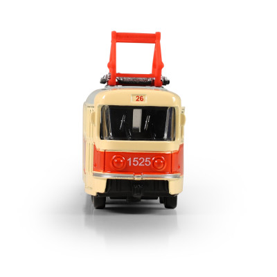 Kovová retro električka 16 cm