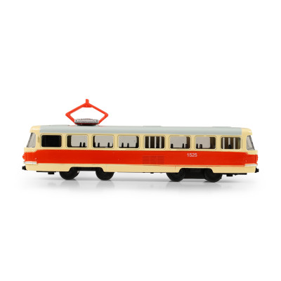 Kovová retro električka 16 cm