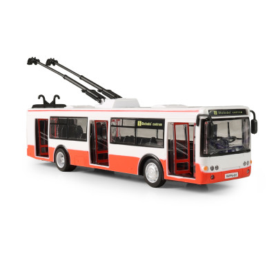 Trolejbus ktorý hlási zastávky česky 28 cm