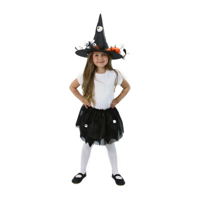 Detský kostým tutu sukne čarodejnica / Halloween
