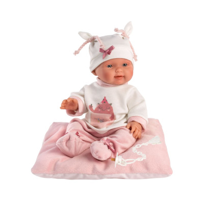 Llorens 26312 NEW BORN HOLČIČKA - realistická bábika bábätko s celovinylovým telom - 26 cm