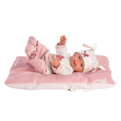 Llorens 26312 NEW BORN HOLČIČKA - realistická bábika bábätko s celovinylovým telom - 26 cm